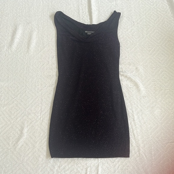 Armani Exchange Glitter Cowl Neck Dress Size XS/Small - Picture 2 of 5